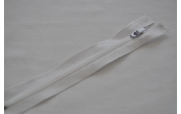 Fermeture éclair fine polyester non séparable blanc 501
