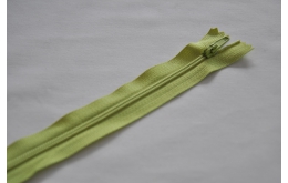 Fermeture éclair fine polyester non séparable vert anis 874