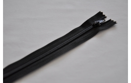 Fermeture éclair fine polyester non séparable noir 580