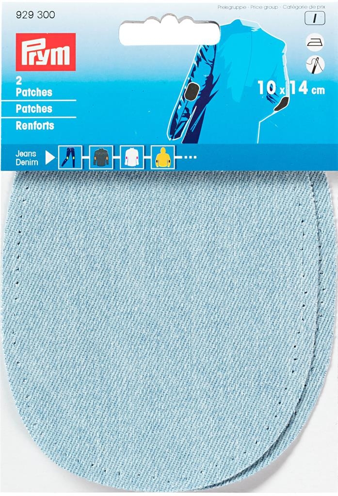Prym Renfort jeans thermocollant 10 x 14 cm bleu clair - Mam'zelle Cousette