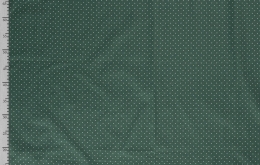 popeline coton pois sur fond vert fonce