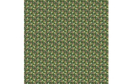 Coton petites fleurs sur fond vert