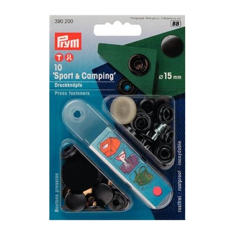 Prym Pressions sport métal bruni 15mm + outils