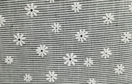 Coton ligné fleuri