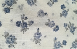 Coton roses bleus